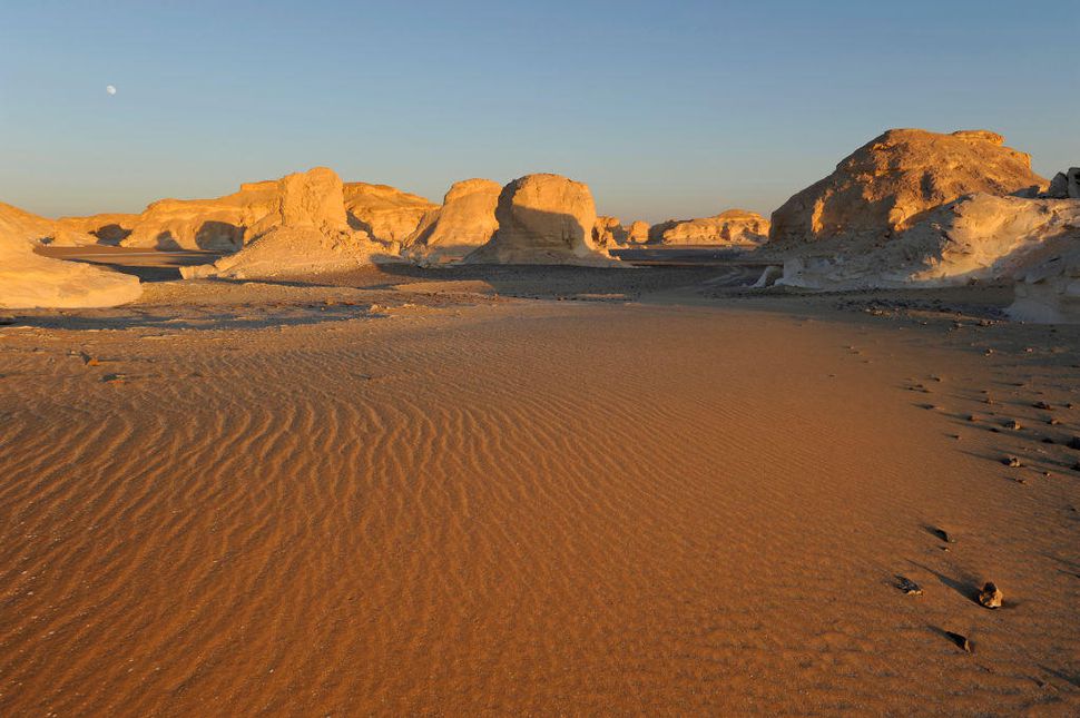 Sunset on the White desert, Sahara desert, Egypt